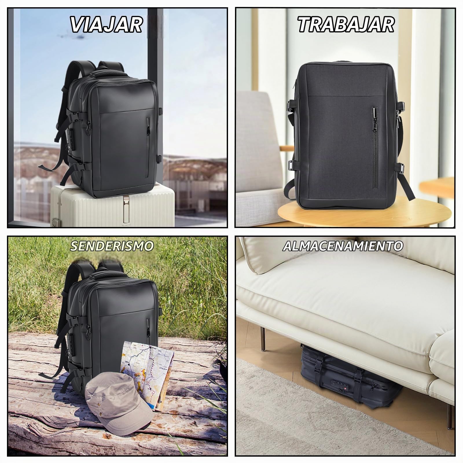 Todeco Mochila Viaje Vacío Bomba 30x45x20 Impermeable