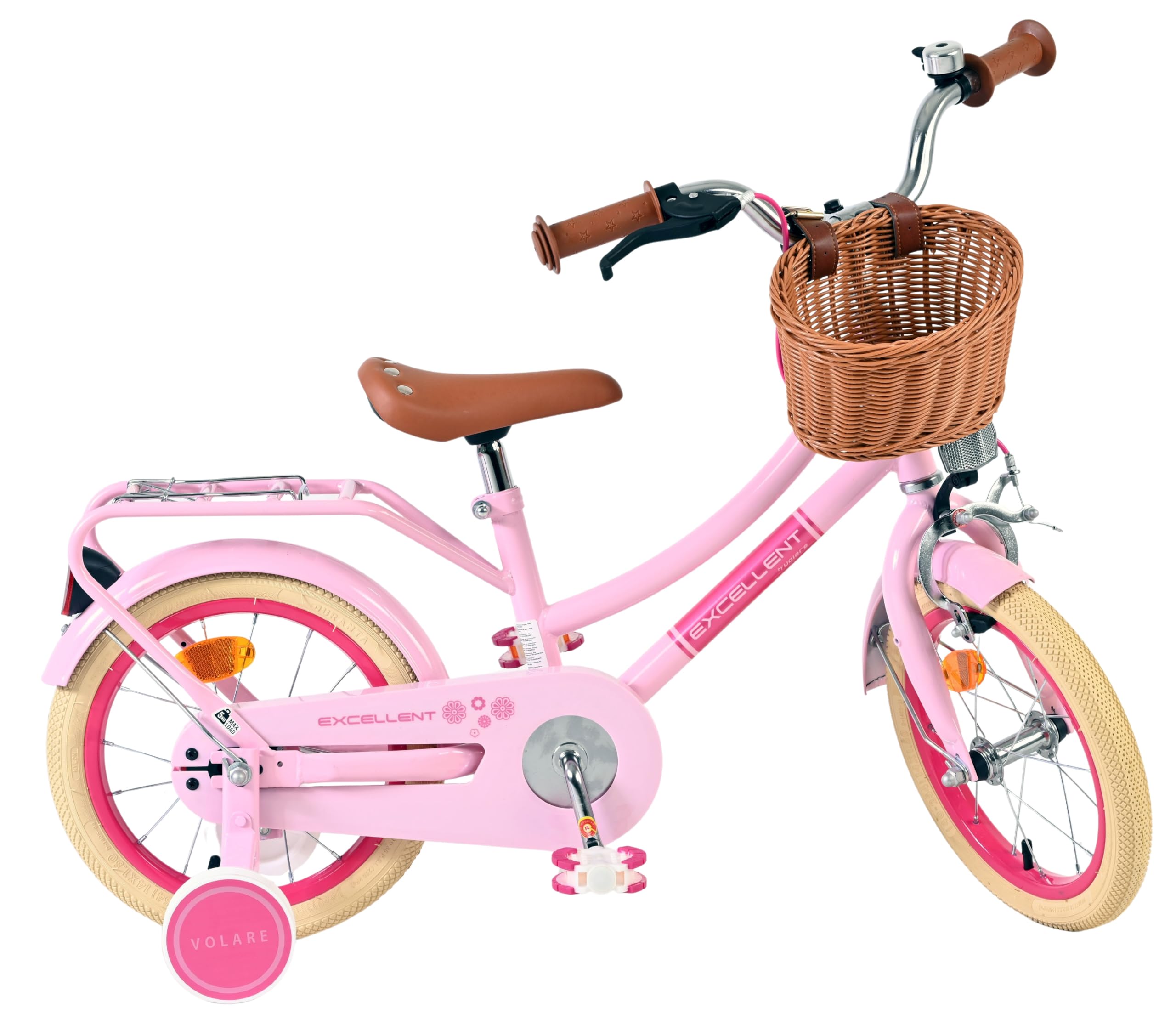 Vélo 14 pouces rose Volare Excellent avec panier pré-assemblé à 85% - 8