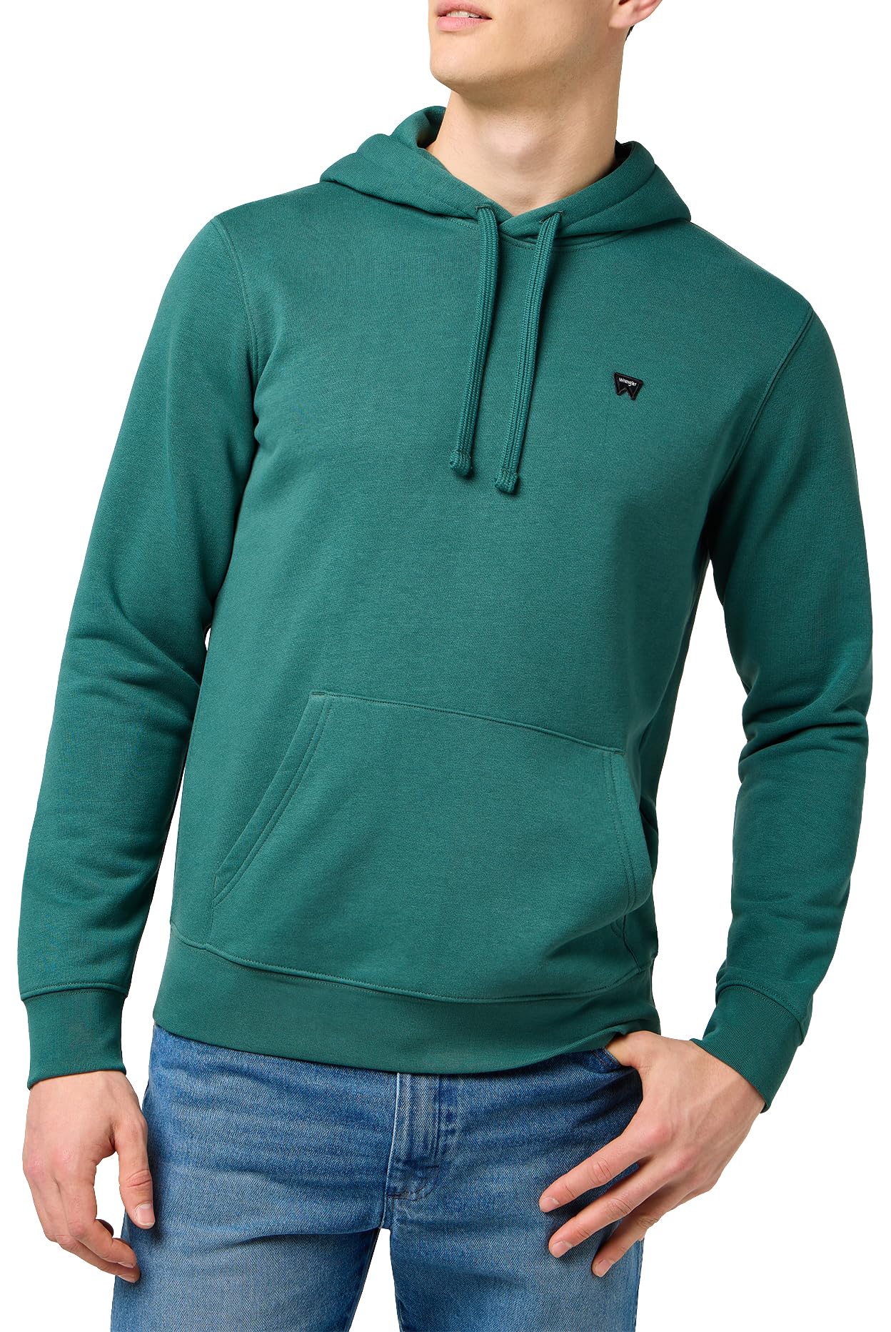 Wrangler Men's Sign Off Hoodie Hooded Sweatshirt, Bistro Green, M