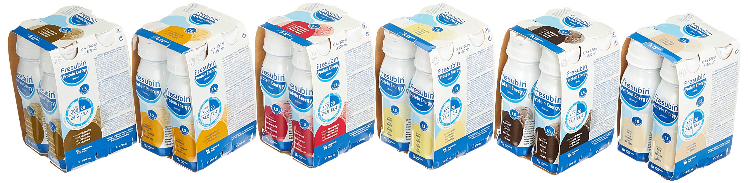 Fresubin Fresenius Kabi Deutschland GmbH Protein Energy Drink Mischkarton Trinkflasche, 6X4X