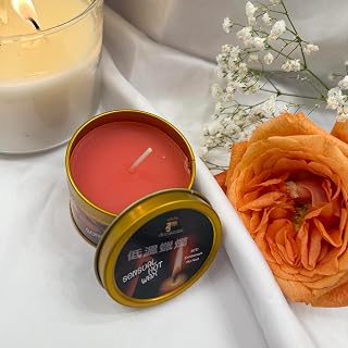 Low-Temperature Massage Candle for Adults - Sensual Warm Body Wax, Skin-Safe 50*C Drip Massage Oil for Couples (Multiple Colors) (Red)
