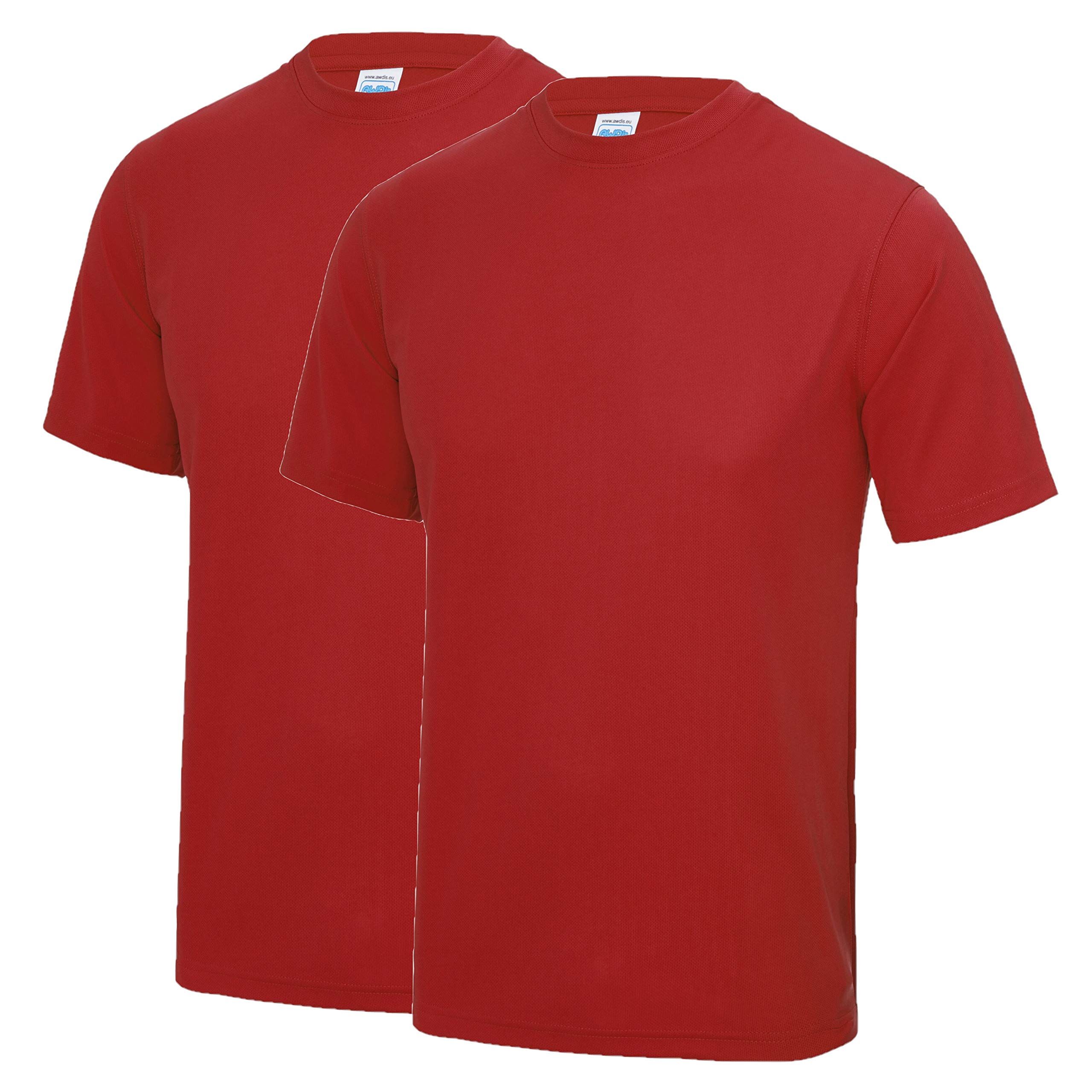 AWDis Just Cool JC001 Cool T 2 Pack - Fire Red - X-Large
