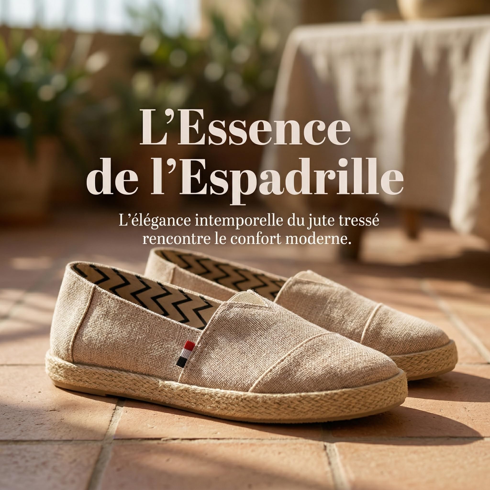 GLAMORA Espadrilles Homme Toile Respirante Chaussures Été Slip-on Légères Confortables Semelle Corde Style Espadrille Antidérapante Chaussures Homme Décontractées Ville Plage Vacances