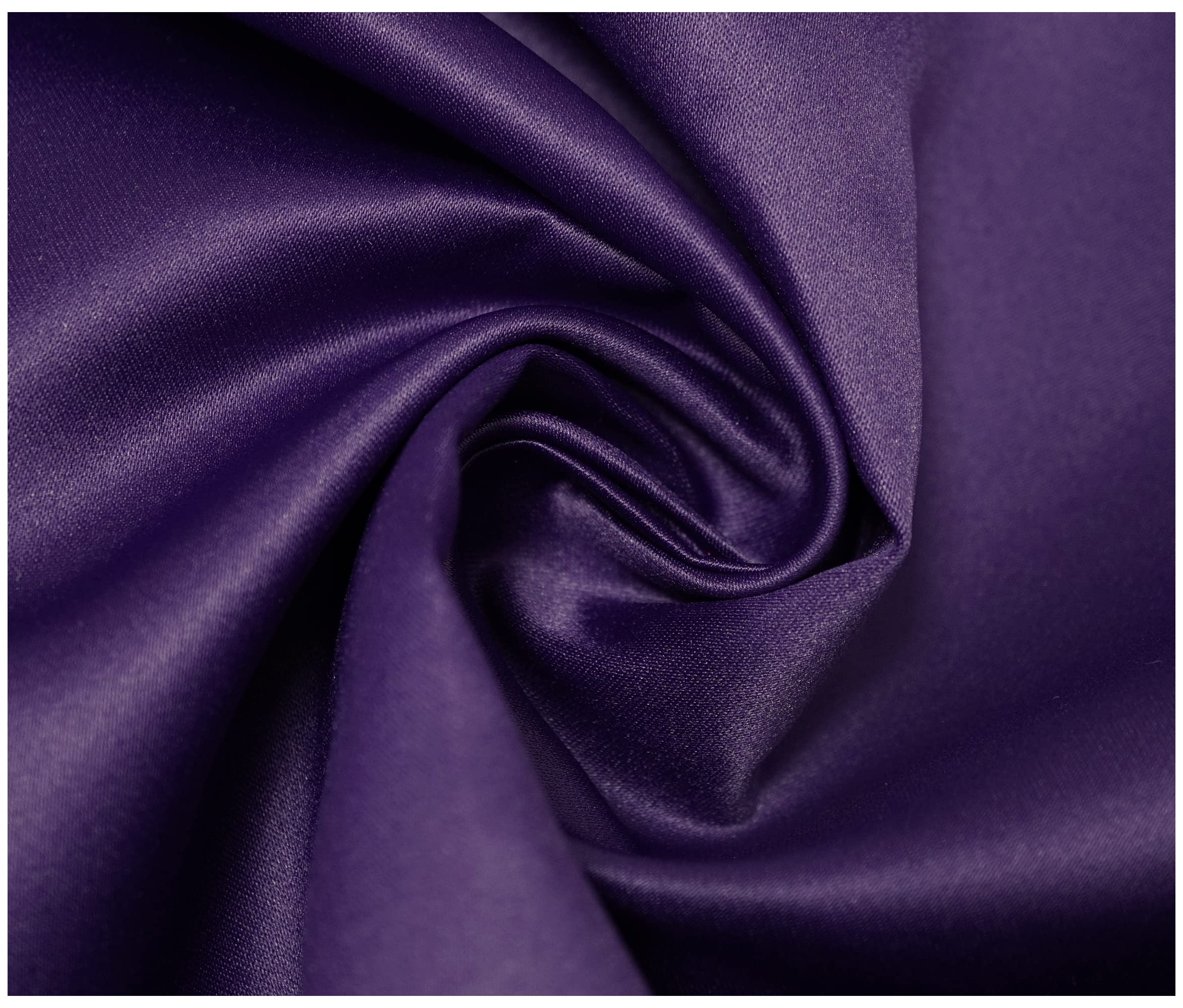 Matte Duchess Bridal Satin Polyester Fabric for Dressmaking Wedding Crafts Quilting Sewing 150cm Wide (5 Metre (500 x 150cm), Purple)