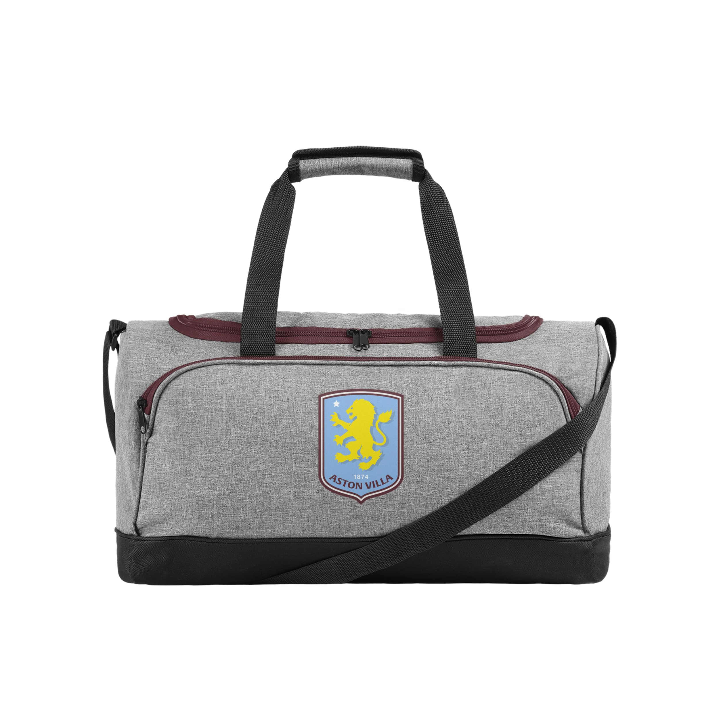 FOCO Officially Licensed Aston Villa FC Grey Football Holdall Duffle Bag