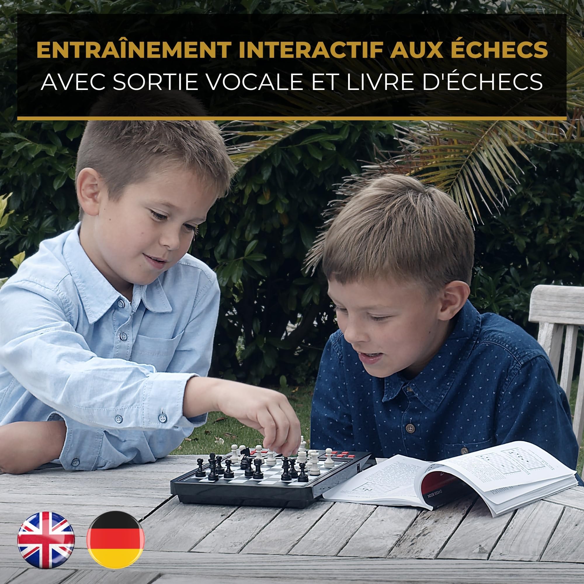 MILLENNIUM M805 École d’échecs – Ton entraîneur d’échecs à la Maison et en déplacement, avec 100 Exercices, Sortie vocale – pour Enfants, débutants et écoles
