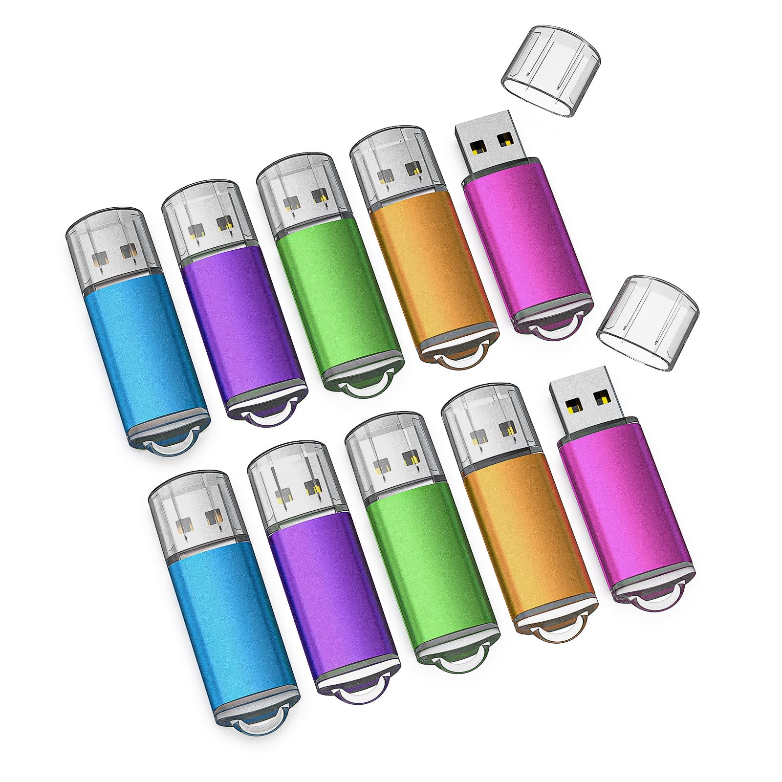 Pendrive 16 GB 10pc Memoria USB Stick 2.0 Flash Drive USB para el Almacenamiento y la Transferencia de Archivos Diarios