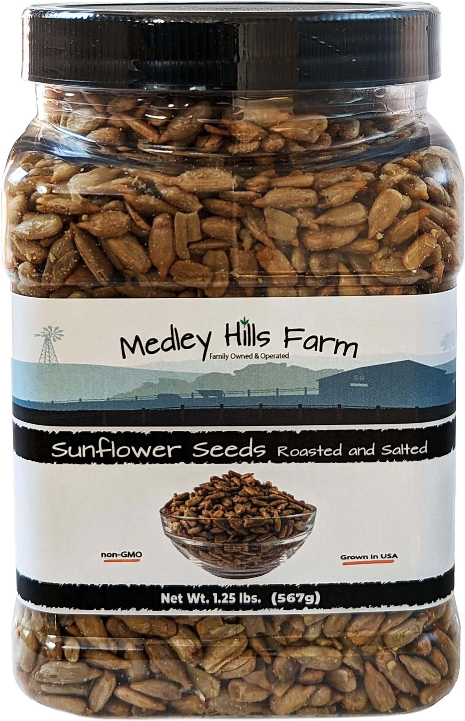 YANKEETRADERS Sunflower Seeds, No Salt, Roasted, 2 pounds