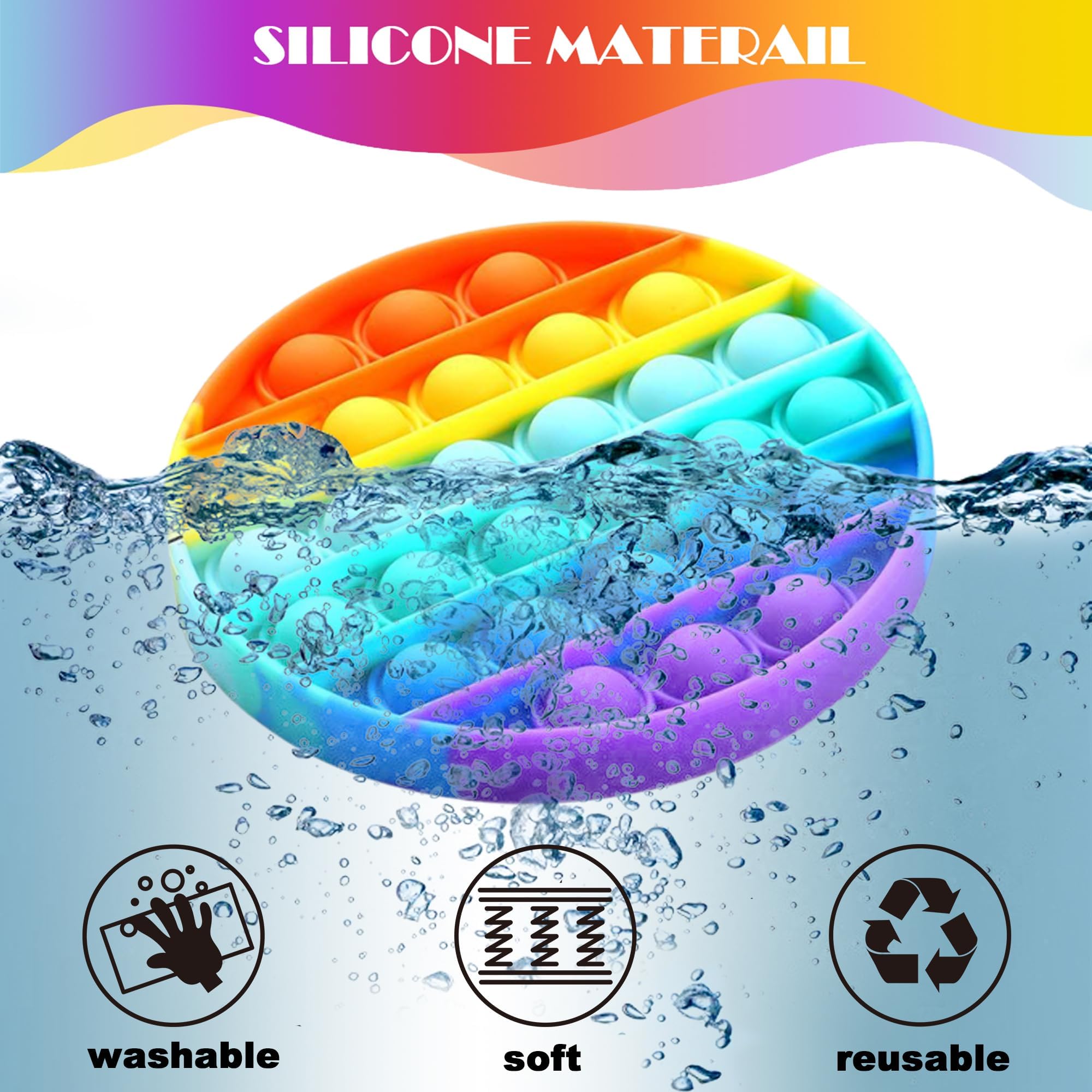 Chennyfun Fidget Sensory Toy Set, 30PCS Jouet Anti-Stress Kit, Fidget Cube Jouets Anti-Stress Jouet à soulagement du Stress, Mochi Toys, pour Enfants avec Soulagement de l'anxiété,Autisme et TDAH