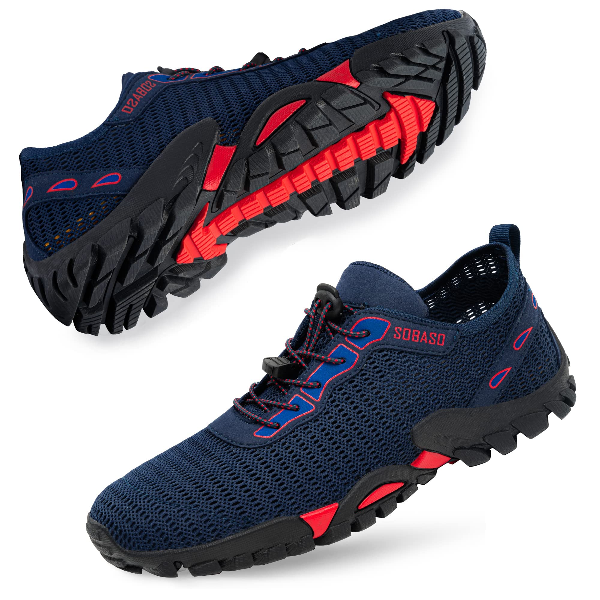 SOBASO Water Shoes Women Men Quick Drying Swim Beach Aqua Shoes for Water Sport Diving Hiking Sailing Travel