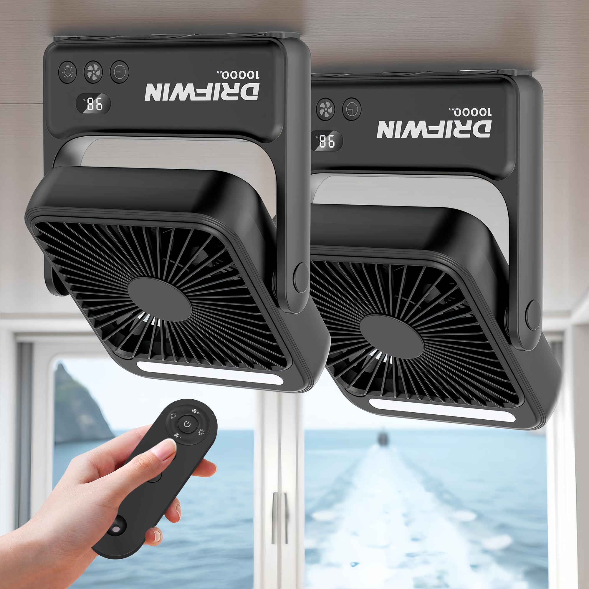 Amazon.com: 2-Pack Magnetic Cruise Approved Fan with Night Light