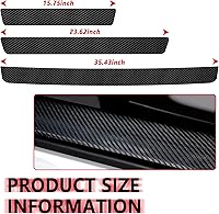 Vista 2 de Protectores de borde de puerta de automóvil de fibra de carbono, calcomanías protectoras de umbrales de puerta de automóvil antiarañazos e