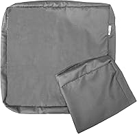 Vista 9 de Paquete de 2 fundas de almohada de 23 x 23 x 5 pulgadas, resistentes al agua, solo con cremallera, para muebles de patio, sofá, sofá biplaza, silla