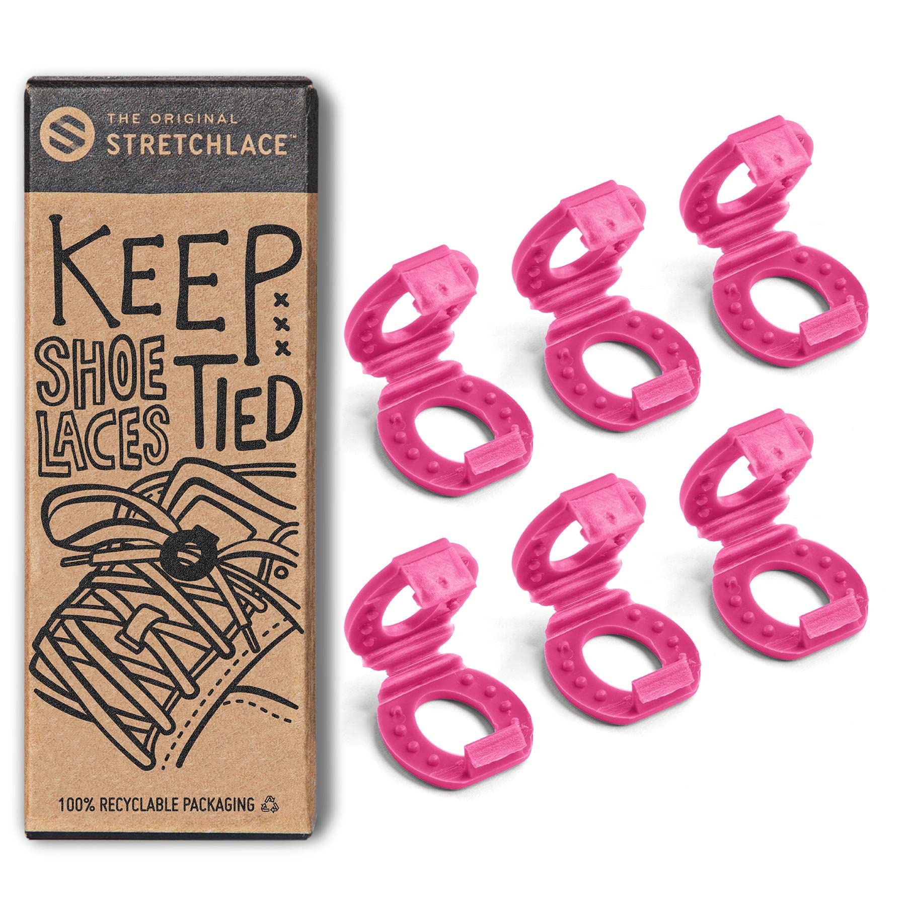 THE ORIGINAL STRETCHLACEShoelace Clip Keep Shoe Laces Tied & Secure | Shoelace Bow Clip Accessory