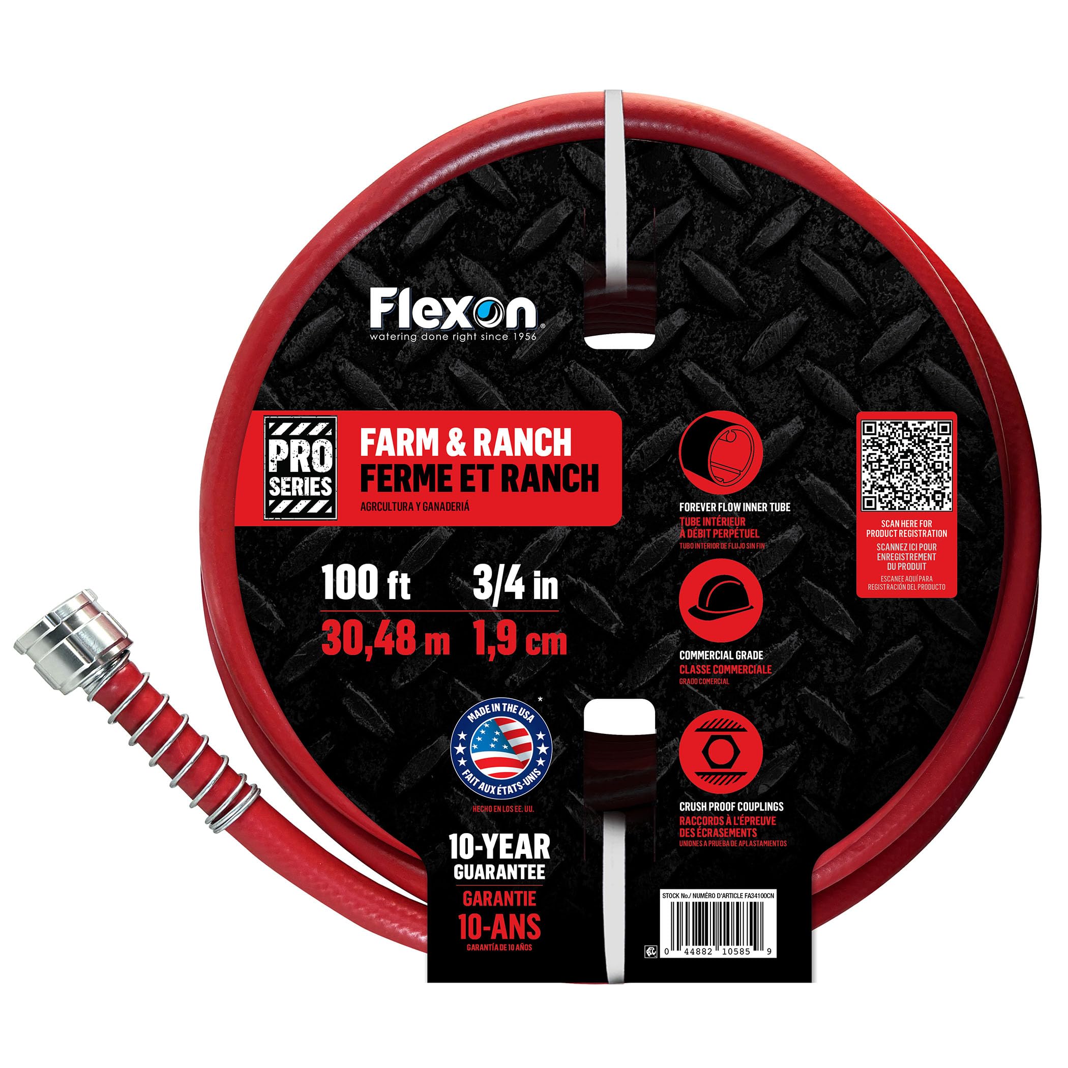 Flexon 3/10.2 cm x 30.5 m Wąż ogrodowy Farm & Ranch