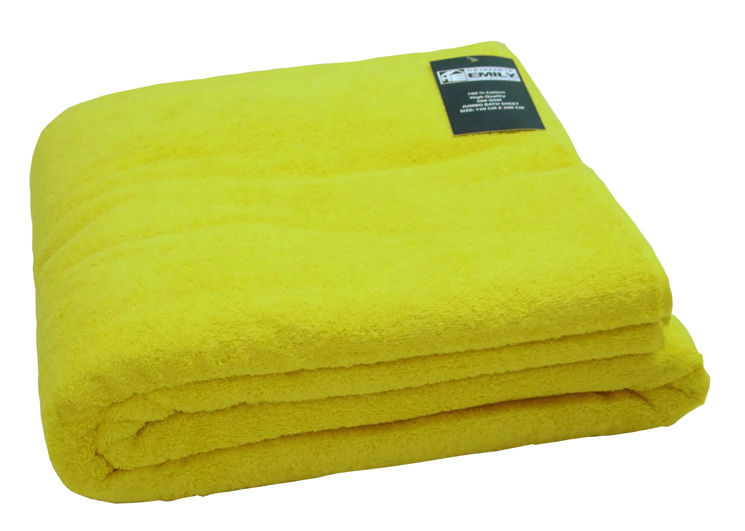 The House Of Emily Yellow Massive/Huge/Extra Large 100% Cotton Bath Sheet/Beach Towel - 150Cm X 200Cm (Yellow)