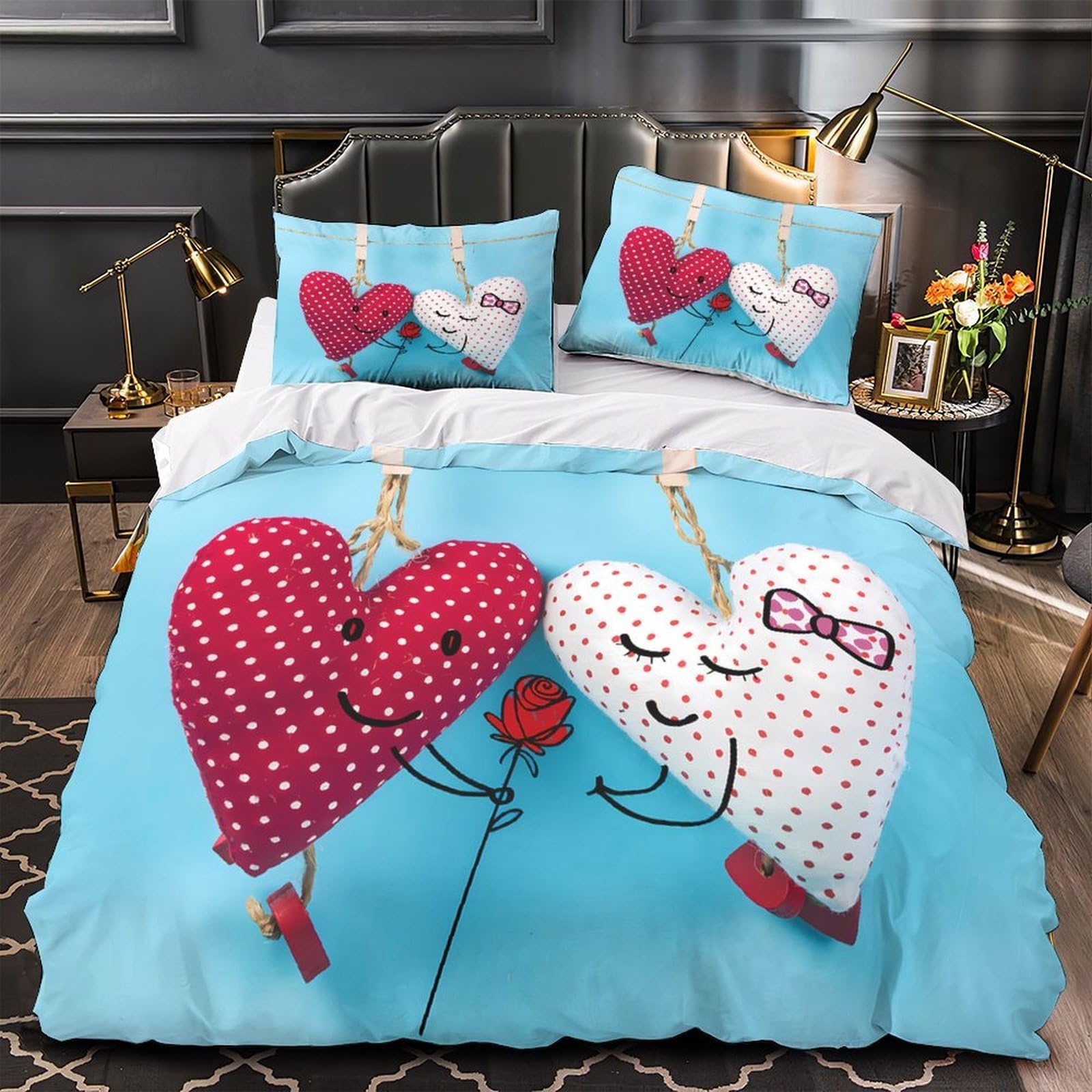 Housse de couette ruelle urbaine 3D en microfibre respirante pour chambre d'ado ou fille double