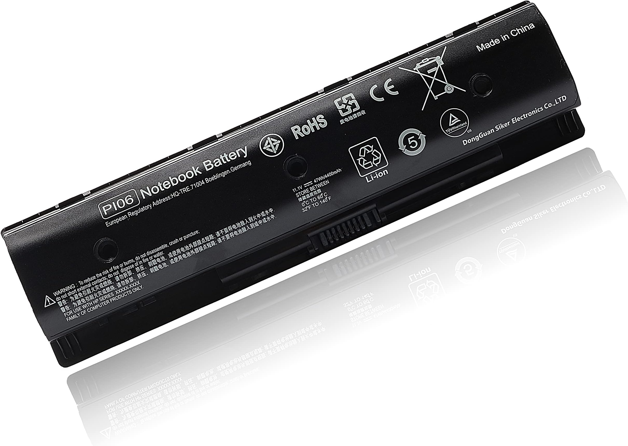 PI06 P106 Notebook Battery for HP Pavilion Touchsmart 14 15 17 Envy Touchsmart 14 15 17 Series Laptop Fits HP Spare 710416-001 710417-001 Hstnn-Lb40 Hstnn-Lb4N Battery-11.1V 47Wh