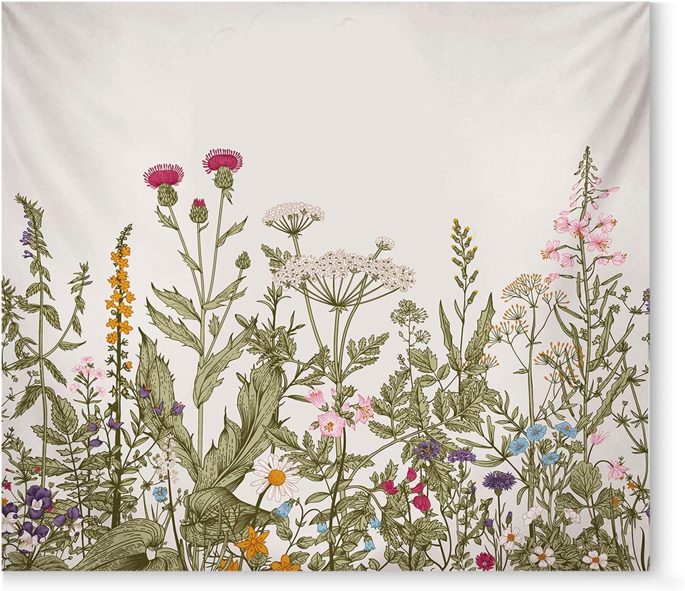 ECONIE Floral Tapestry, Wall Hanging Tapestries, Hanging Wall Decor, Beach Throw, Table Runner/Cloth (40)