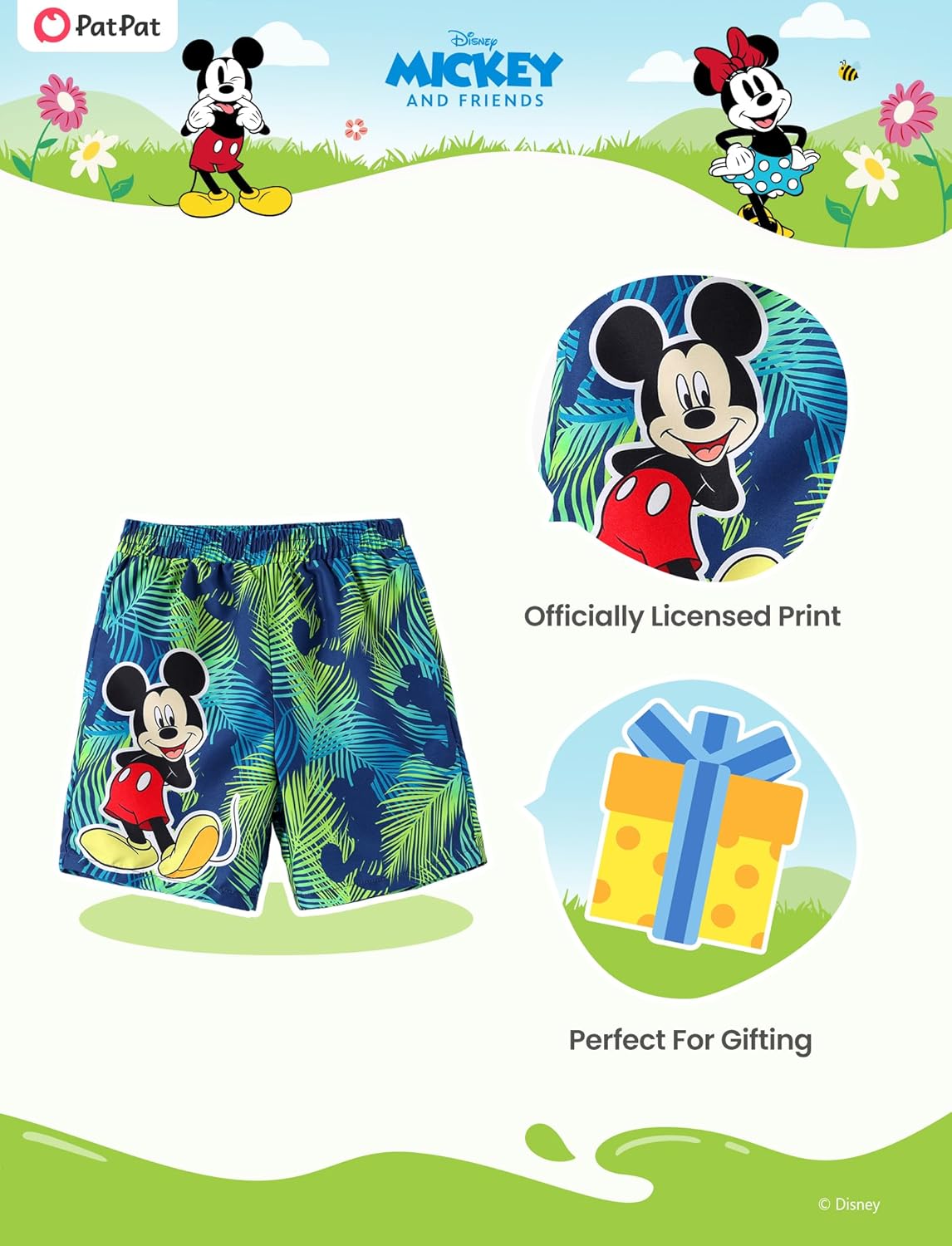 Disney Stitch Spiderman Star Wars Cars Toy Story Mickey Boy Swim Trunks UPF50+Swim Shorts Compression Liner & Quick-Dry 6M-9Y - Image 3