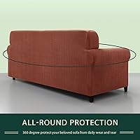 Vista 517 de CHUN YI - Funda elástica para sofá (7 piezas), funda para sofá de 3 plazas con tres respaldos y cojines separados con banda elástica, tela jacquard