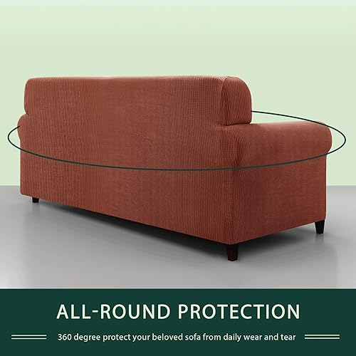 Vista 521 de CHUN YI - Funda elástica para sillón (3 piezas), funda para sofá de 1 plaza con un respaldo y cojín separado con banda elástica, tela jacquard