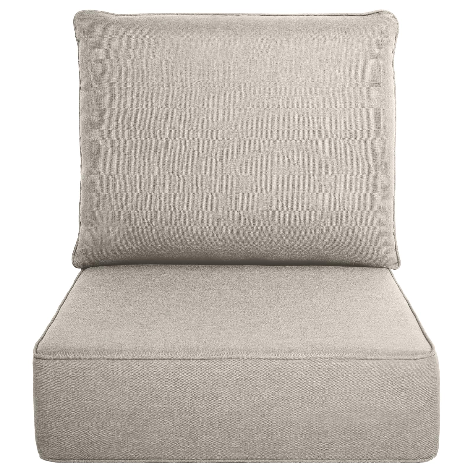 Luxury Outdoor Seat Cushion Set-22 x 24 x 6 Inch Outdoor Chair Cushions with Water Resistant &amp; Removable Cover Outdoor Cushions for Patio Furniture Chair Sofa Couch