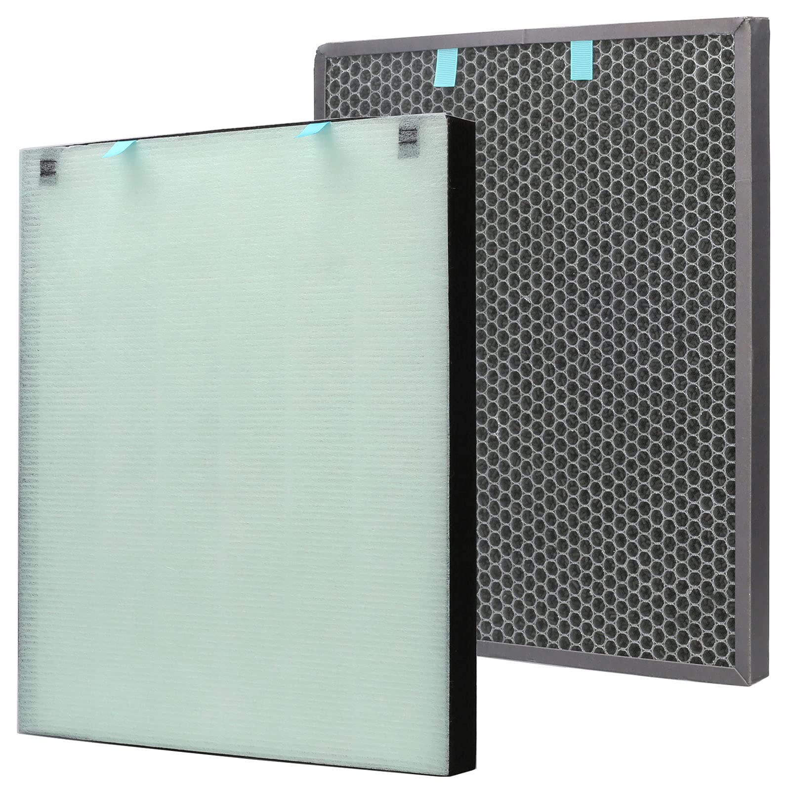 Filtro de repuesto 2521 HEPA Pre filtro, 2520 de carbón activo para purificador de aire Bissell Air400, 1 H13 True Hepa filtro con 1 filtro de carbono, en comparación con la parte 2521, 2520