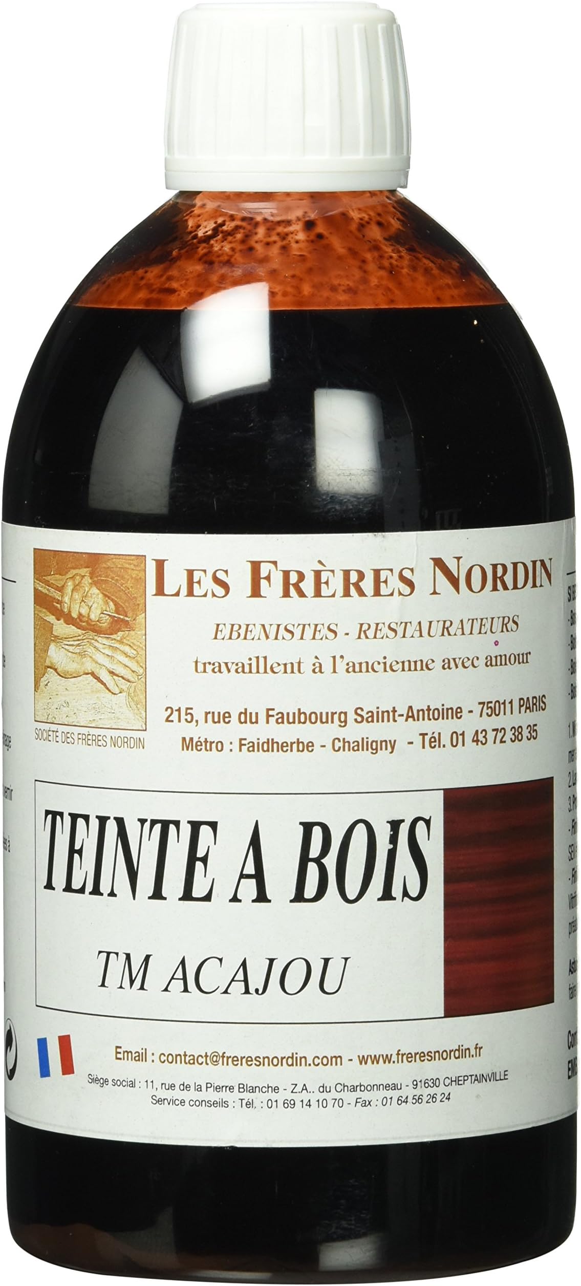 Creative Deco Teinte Bois Acajou 1L Teinture Bois à Séchage Rapide Haute Efficacité