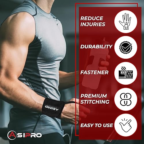 Miniatura 8 de Muñequeras para levantamiento de pesas para hombres y mujeres, muñequeras para levantamiento de pesas, muñequeras para gimnasio, levantamiento de