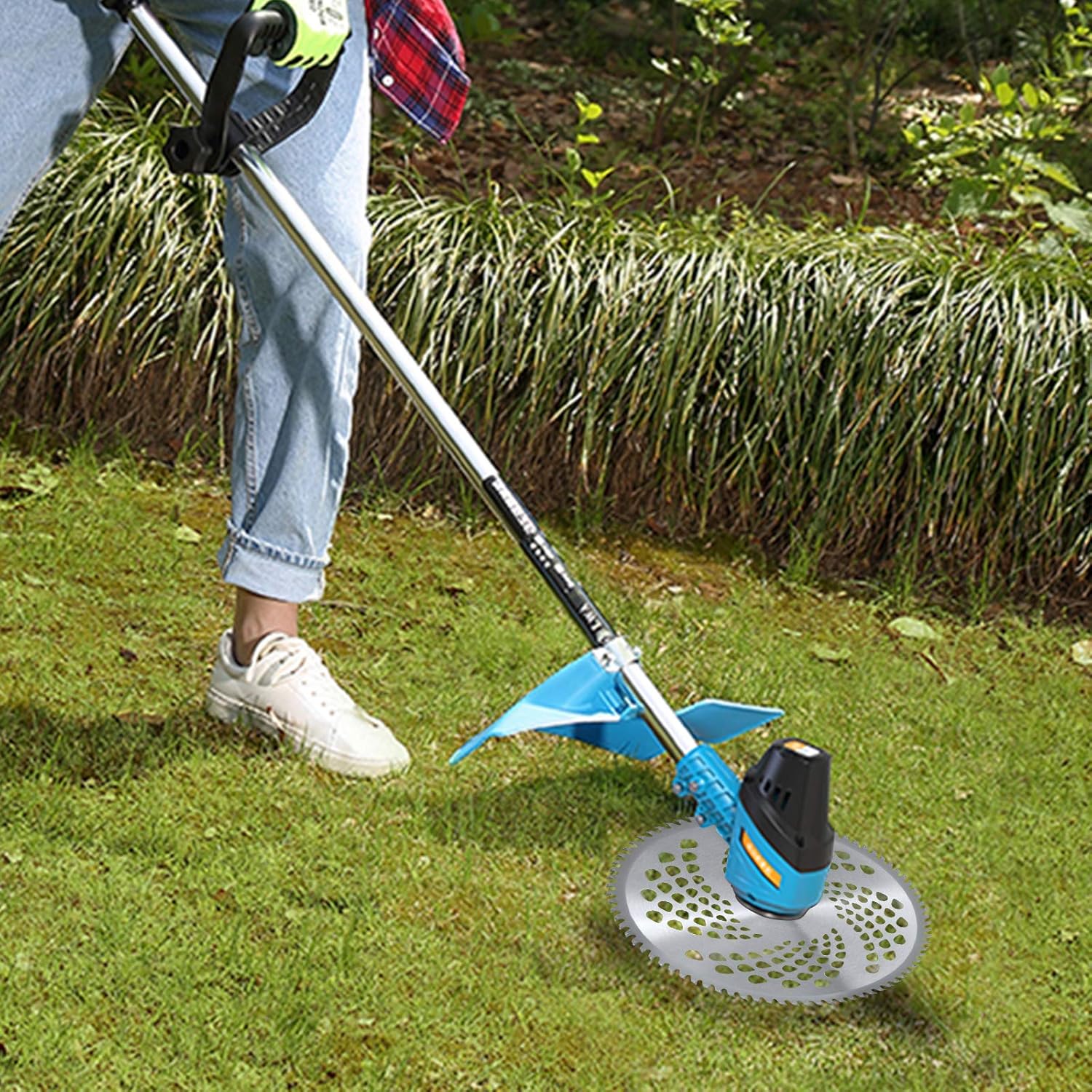 9" x 20T Chainsaw Tooth Brush Blade & 10" x 80T Carbide Tip Brush Cutter Trimmer Blade with Adapter for Cutter, Trimmer, Weed Eater