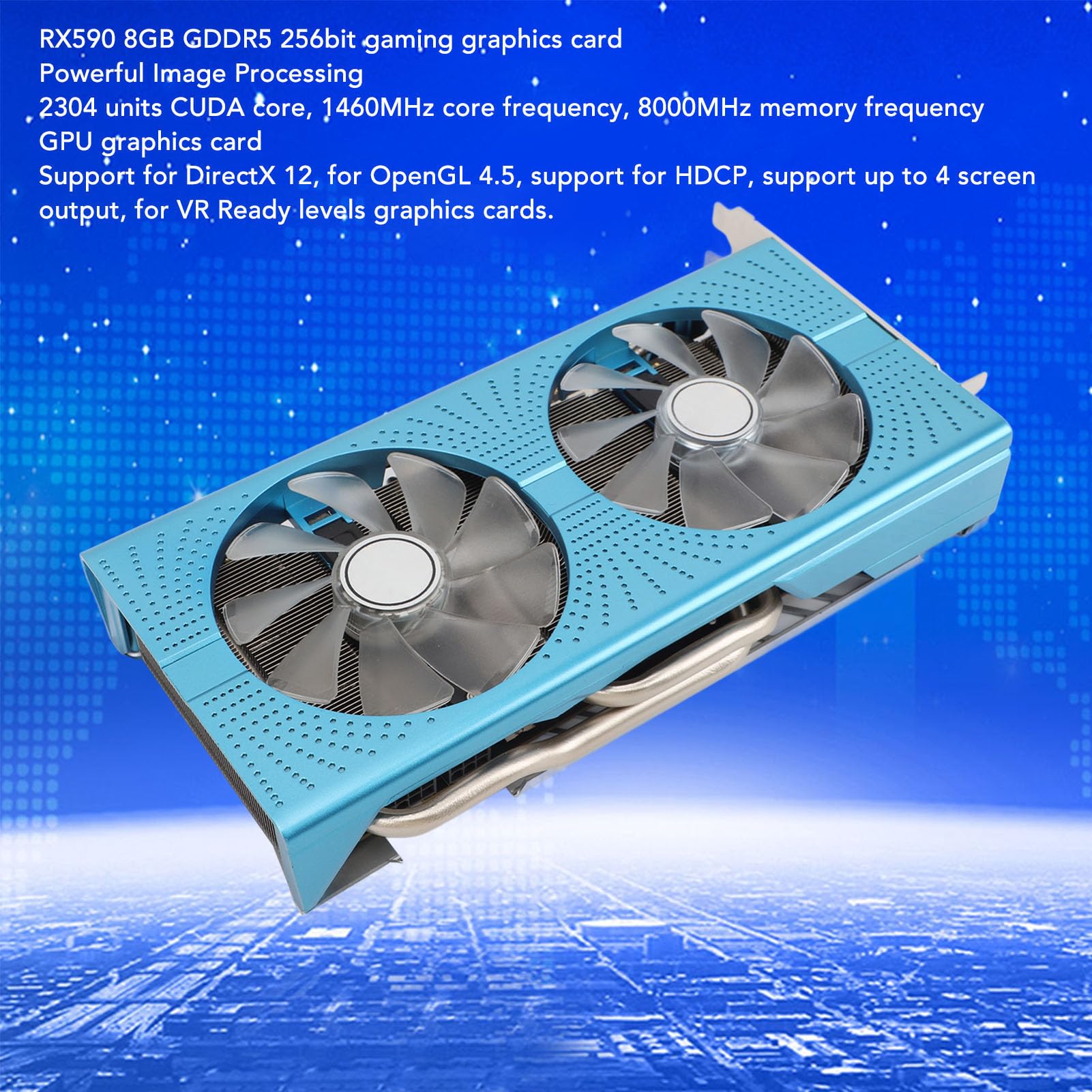 Carte Graphique MAXSUN RX590 8Go – 8 Go 256 Bits – AMD – Jeu Vidéo – Noir/Blanc