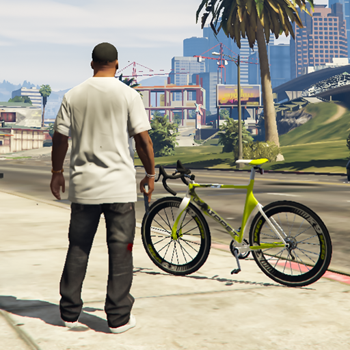 Fahrradstadt, Gangster, offene Welt, urbane Stadt 3D