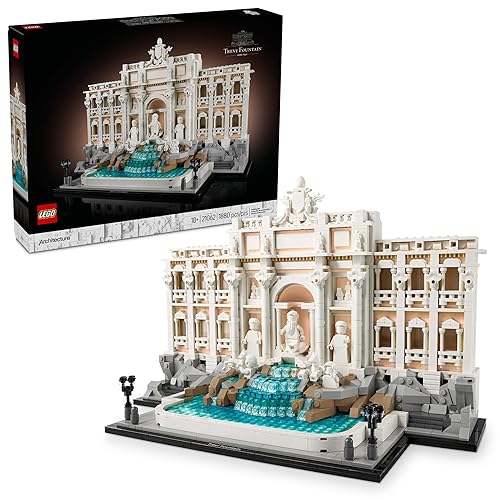 LEGO Architecture Trevi Fountain Building Set - Collectible Model of Italian Landmark for Display for Adults, 18+ - Gift for Women & Men - 21062