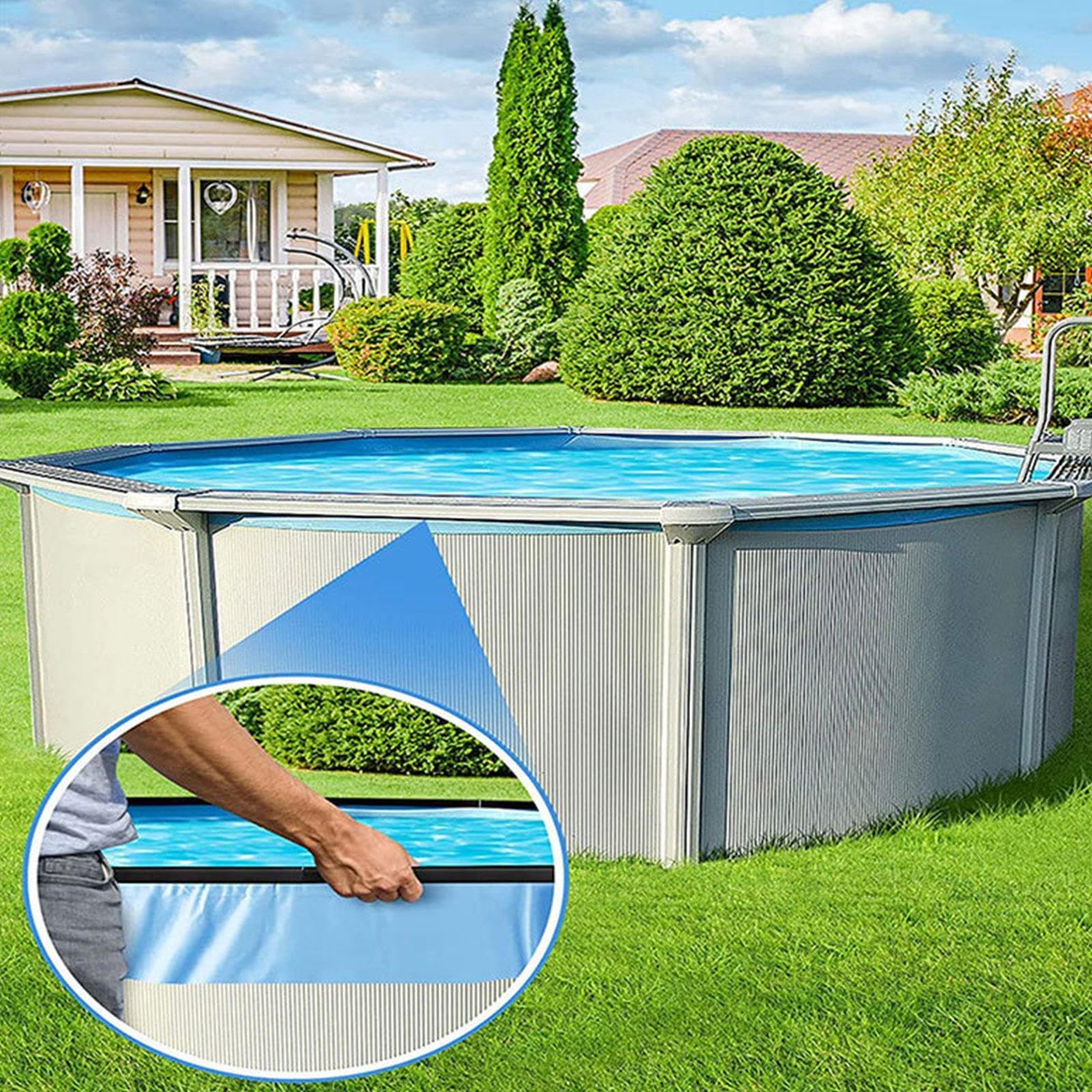 Bandes de Couronnement pour Liner de Piscine - Ensemble de Margelles pour Piscine Creusée, Remplacement des Clips d'Adaptation pour Piscine Hors Sol, Accessoires de Revêtement pour Hôtel et Maison