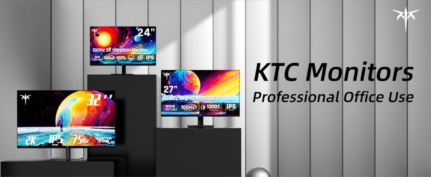 Amazon.com: KTC 24 Inch QHD 100Hz Computer Monitor IPS 2K, 1300:1
