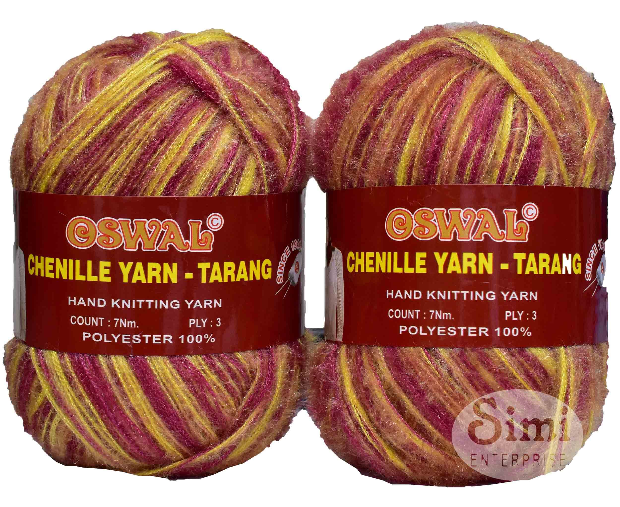 Oswale 3 Ply Knitting Yarn Wool, Pancy 300 gm Best Used with Knitting Needles, Crochet Needles Wool Yarn for Knitting. by Oswale