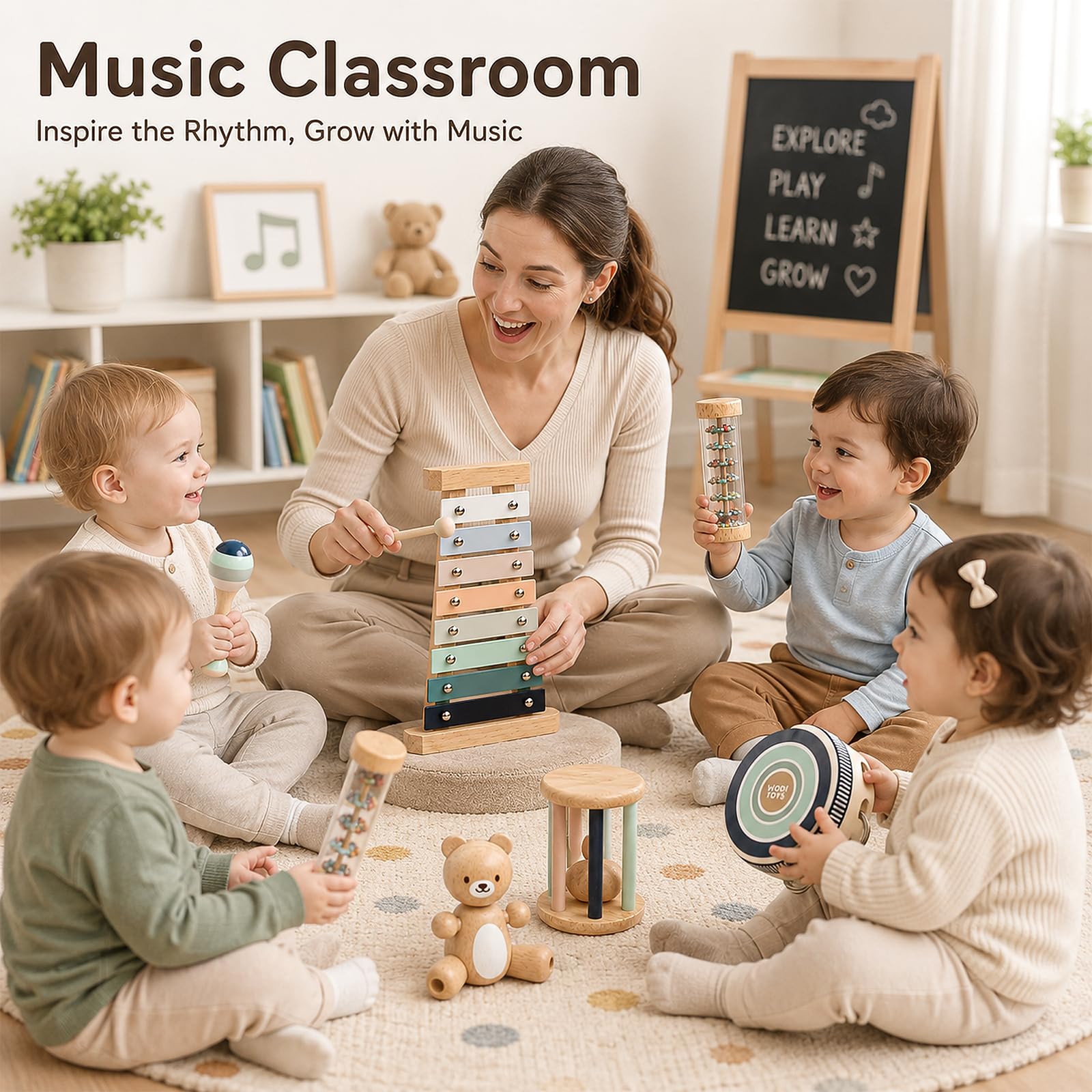 Gioco Musicale In Legno 12 In 1 Per Bambini, Giochi Montessori Sensoriale