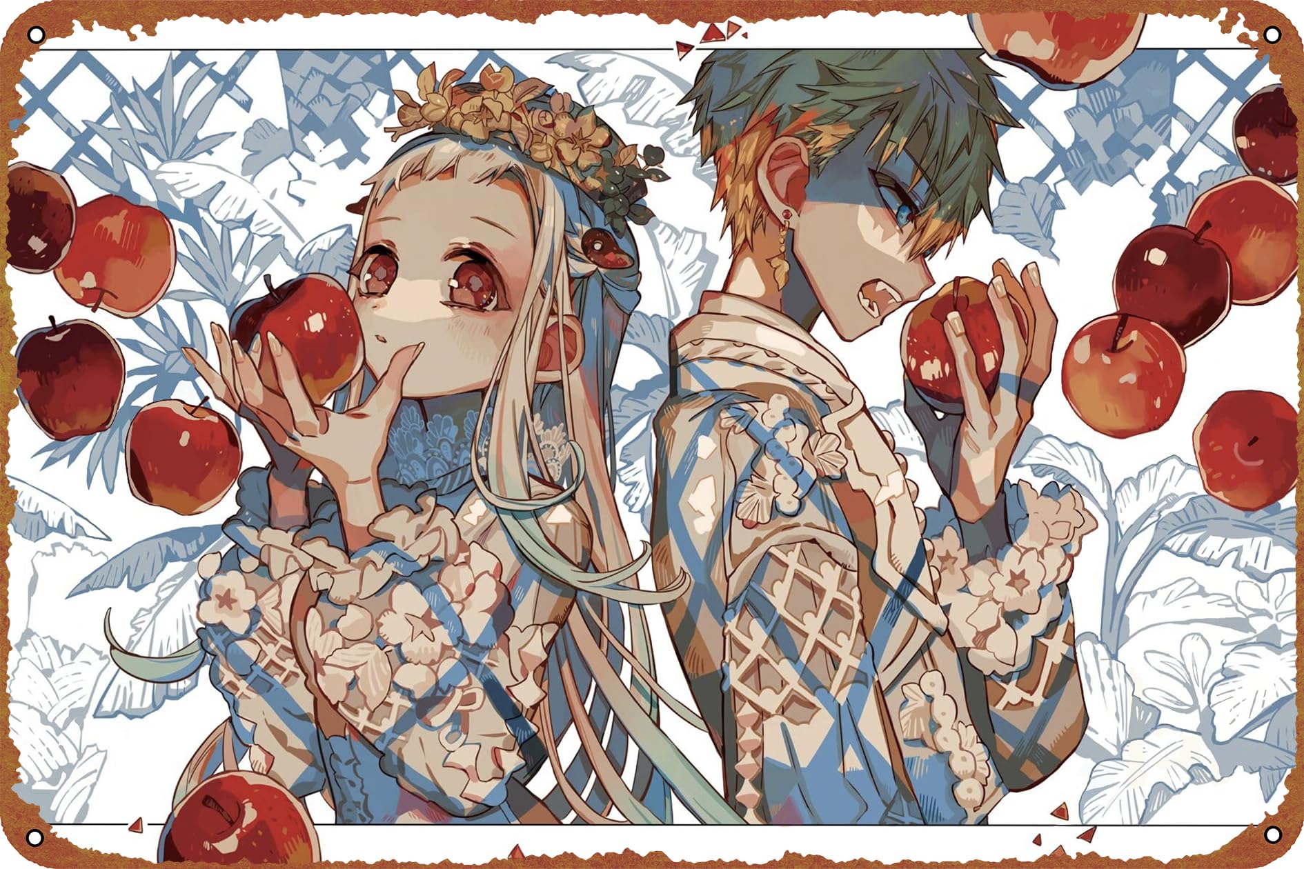 Jibaku Shounen Hanako Kun Yashiro Nene Kou Minamoto Poster Bar Club Man Cave Living Room Kitchen Garage Bathroom Home Art Wall Decoration Plaque, 8Inch X 12Inch