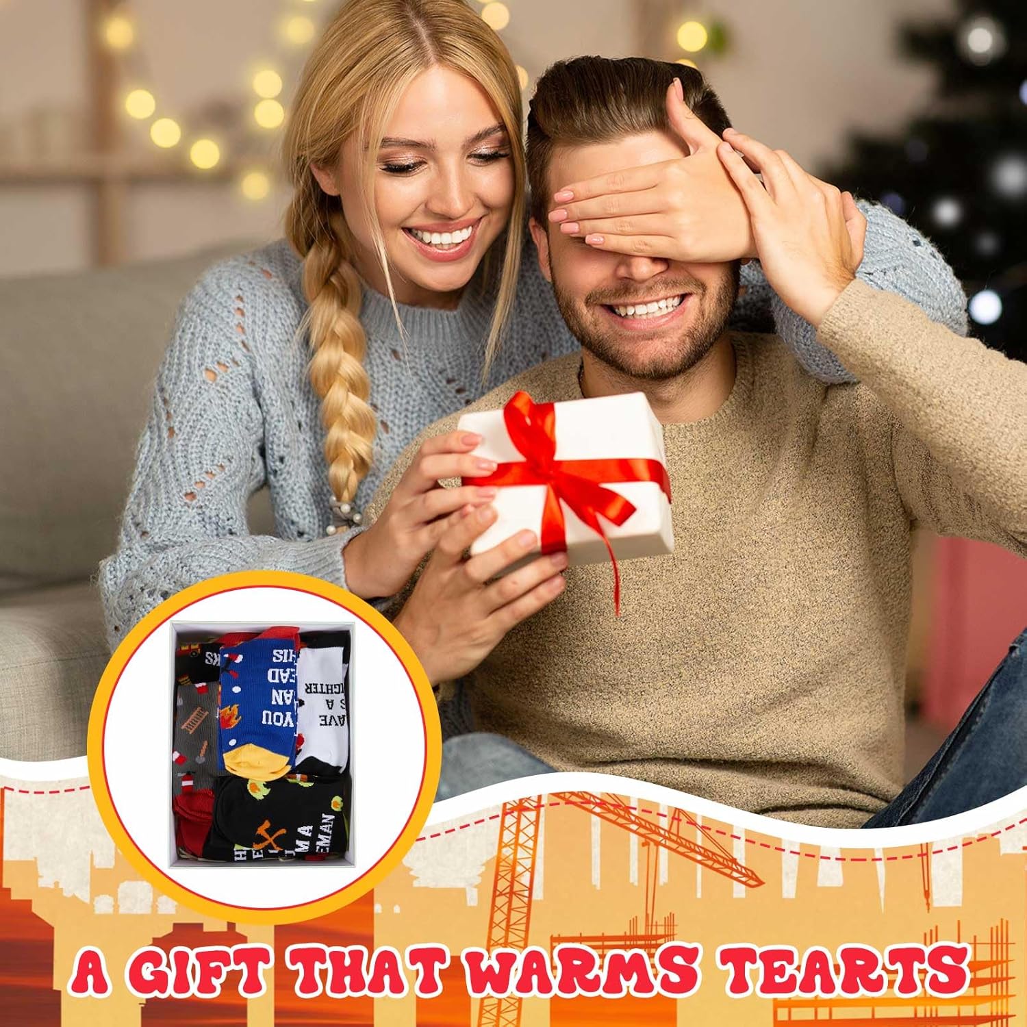 Haysandy 8 Pairs Men Funny Crew Socks Christmas Gifts Athletic Socks for Men Christmas Birthday Holiday Stocking Stuffer - Image 2