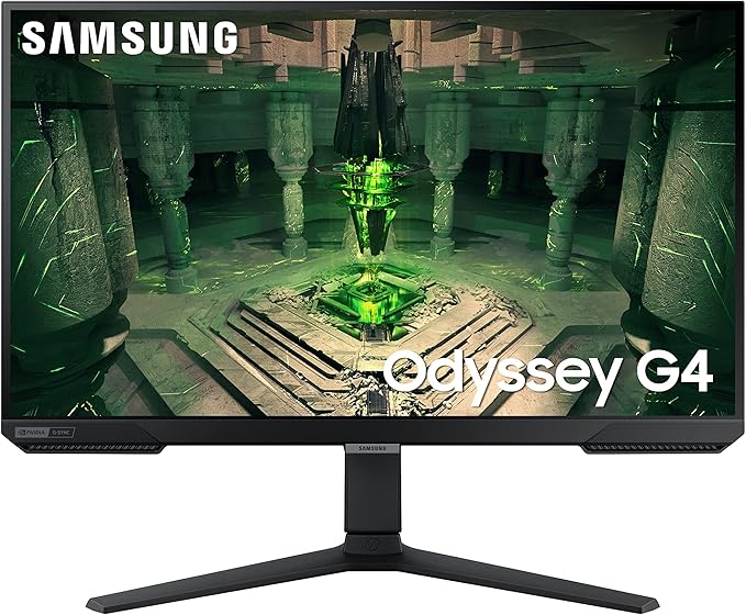 Samsung Monitor Gaming Odyssey G4 (S27BG400), Flat, 27'', 1920x1080 FHD, IPS, 240 Hz, 1 ms, Freesync Premium, G-Sync, HDMI, Display Port, Ingresso Audio, HAS, Pivot, Eye Saver Mode, Flicker Free