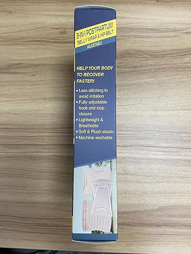 Miniatura 8 de 3 en 1 para vientre posparto – Cinturón de recuperación para vientre, cintura y pelvis, color negro, talla única
