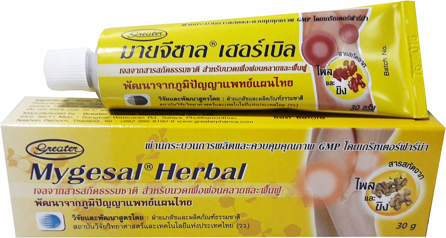 2 Packs of Mygesal Herbal Cream, Analgesig Cream. for The Relief of Muscular Pains, sprains. (30 g/Pack)