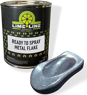 LiME LiNE Automotive Metal Flake Basecoat - No Reducer Needed - Ready to Spray (Ice Blue, 1 Pint)