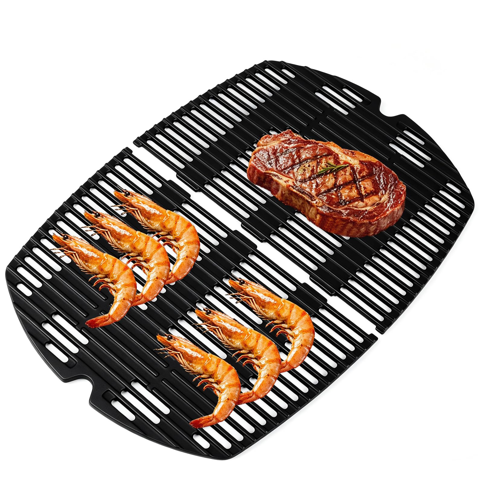 7646 - Griglia di ricambio per barbecue Weber Q300, Q320, Q3000, serie Q3200, 45 x 32 cm, accessorio per barbecue Weber Q300,7584,586002,57060001,404341,2 pezzi