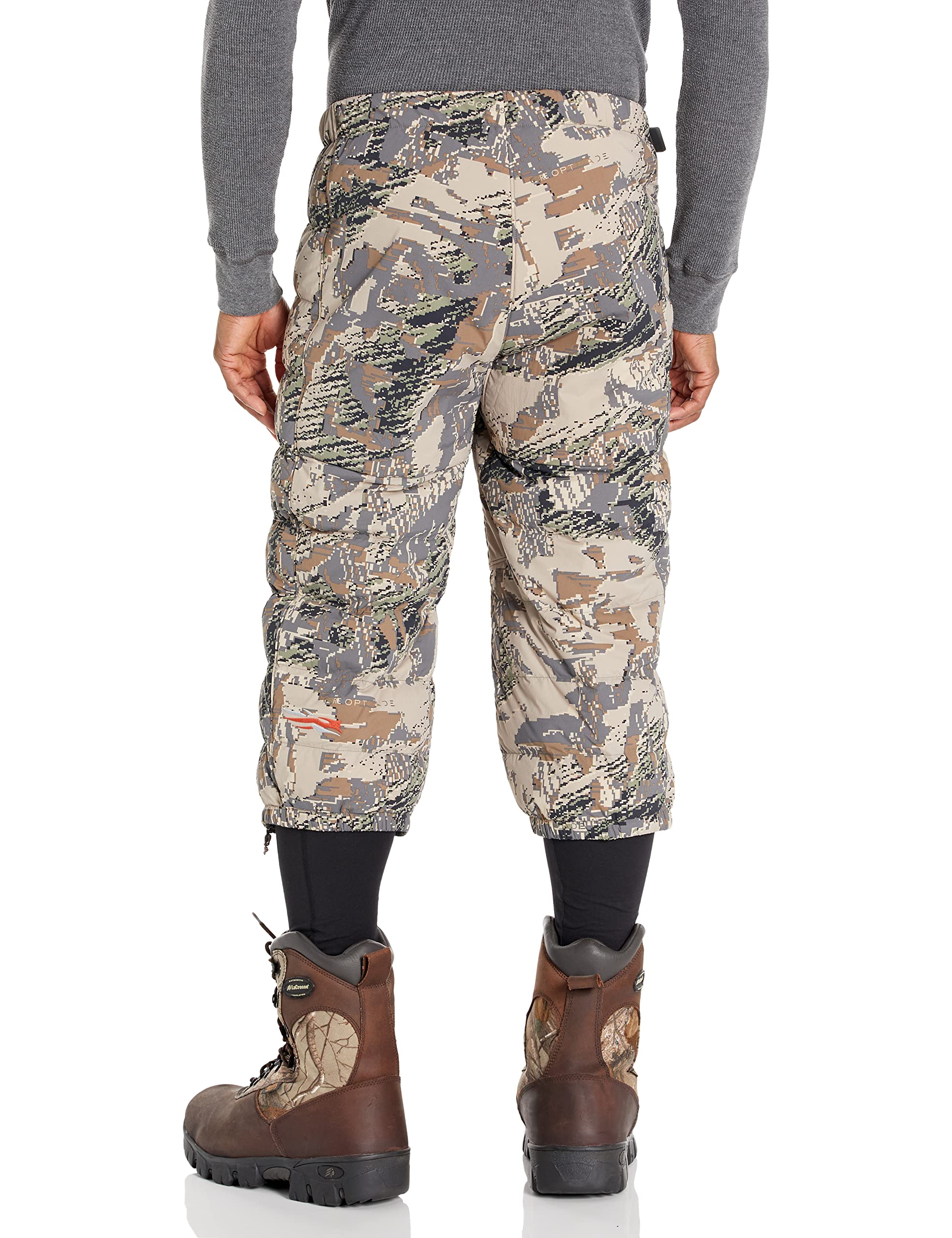 SITKA Kelvin Lite Down 3/4 Camo Insulated Warm Packable Hunting Pants, Optifade Open Country, X-Large