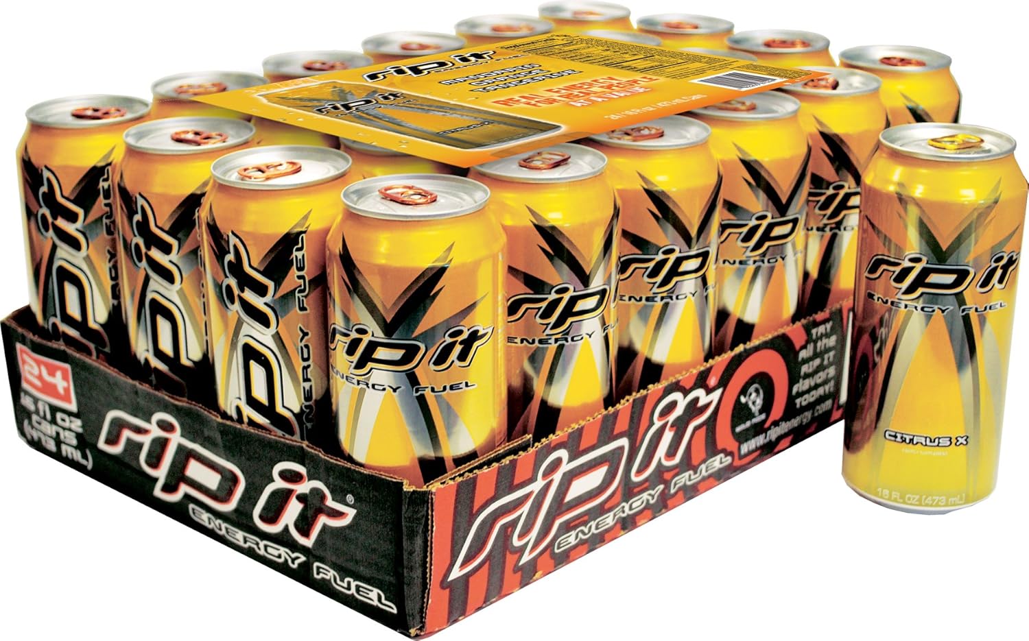 Buy Rip It X Energy Fuel Drink, Citrus, 16 Fluid Ounce (Pack of 24
