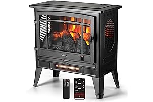 TURBRO Suburbs 25 Inch Electric Infrared Heater with Crackling Sound