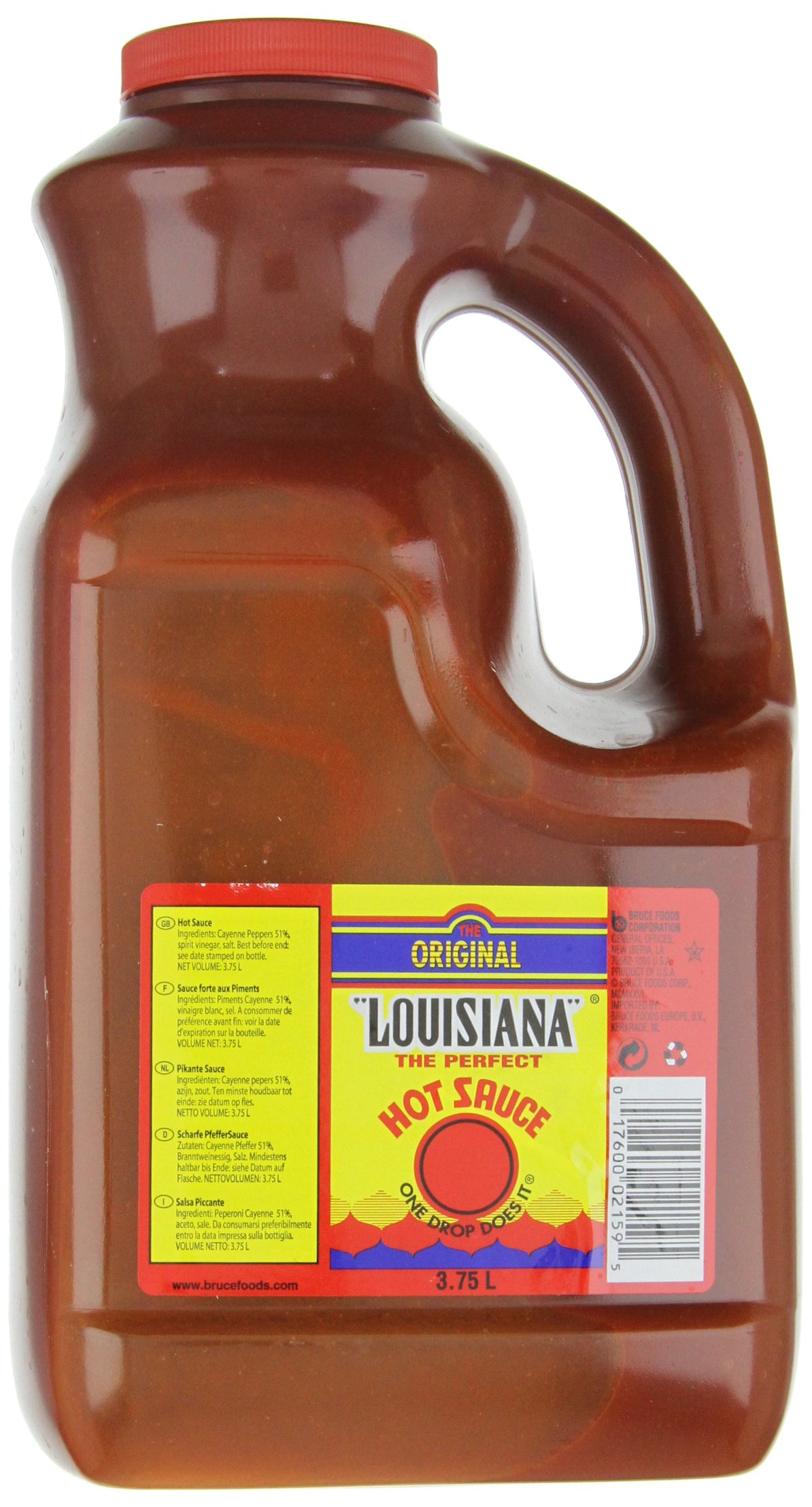 Louisiana - Hot Sauce 100% D'ORIGINE, flacon de 3.75 litres