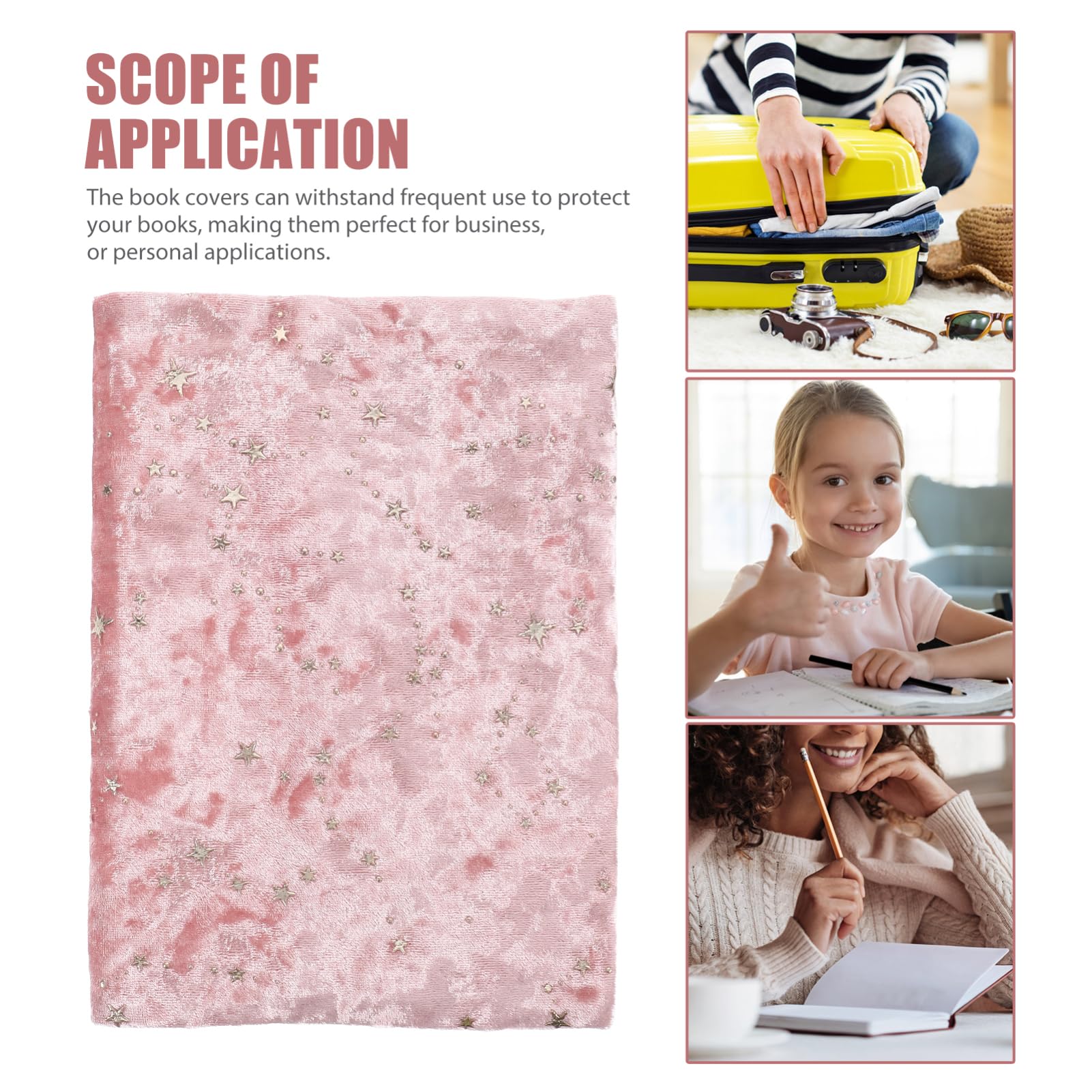 Tofficu 3 Pièces credence bookcase housse de livre de livre fournitures de journal indésirable signet autocollants de pour planificateur protège-livre ornemental chiffon rose